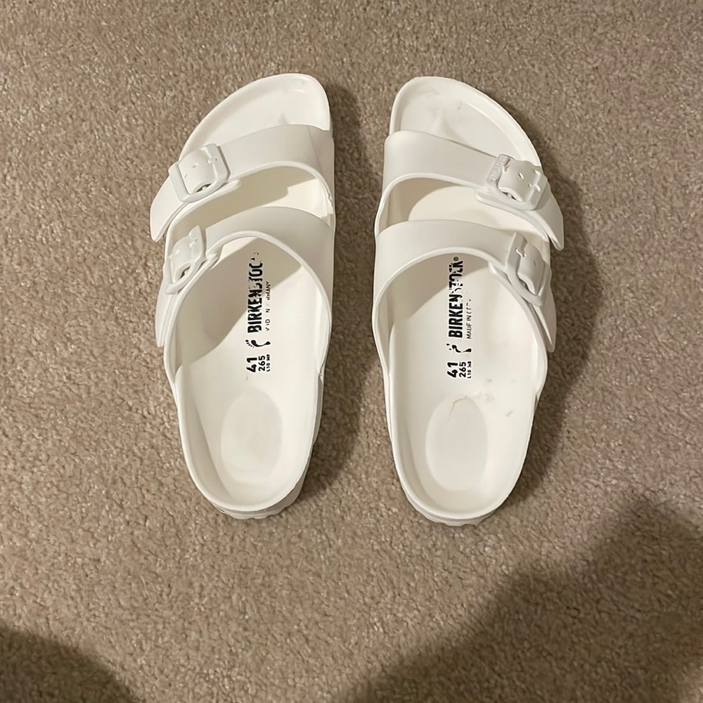 white birkenstocks (waterproof)